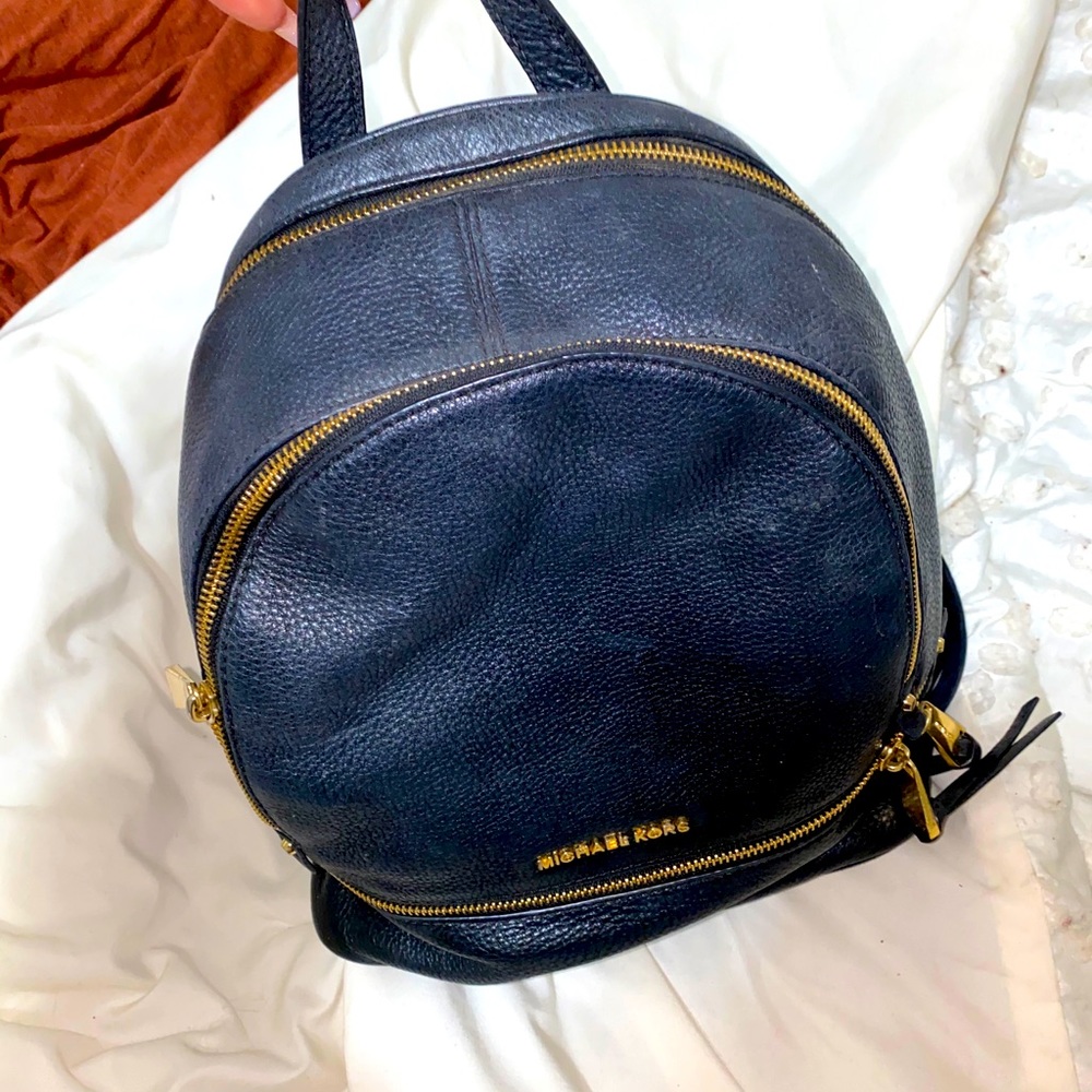 Michael Kors Black Rhea Backpack - Picture 2 of 4